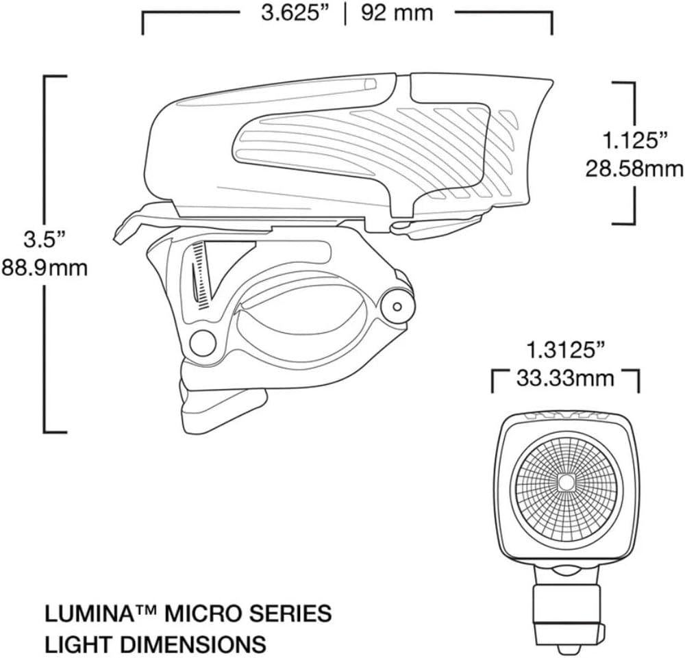NiteRider Lumina Micro 900 Front Bike Light LED USB Rechargeable Water Resistant Mountain Road Commuting City Urban Cycling Safety Flashlight