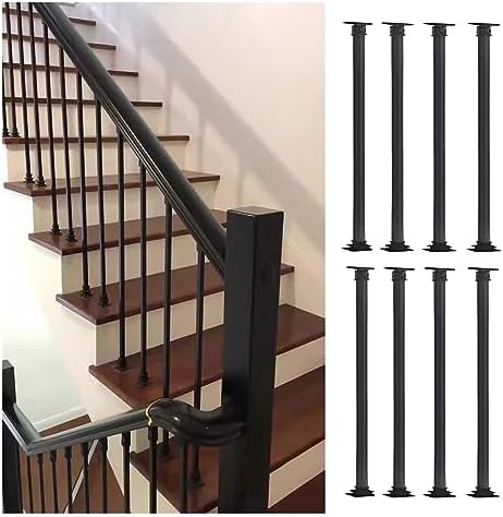 Adjustable Wrought Iron Railing Posts - Indoor Stair & Concrete Step Connector for Secure Support & Stylish Design - Perfect for Home Safety & Aesthetic Enhancements