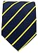 Scott Allan Mens Formal Pencil Stripe Necktie - Navy Blue/Yellow