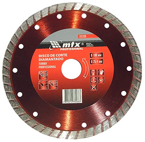 Mtx Disco De Corte Diamantado Turbo 180 X 2 4 X 25 4 Mm