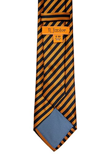 Retreez Striped Woven Microfiber Boy's Tie - 8-10 years3