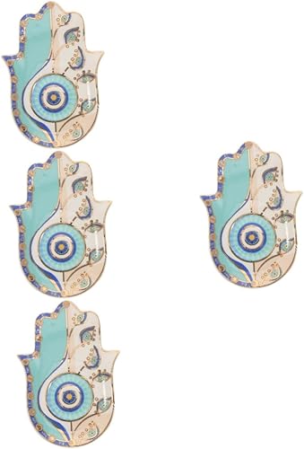 BESTOYARD 4 unids decoración del hogar bandeja de joyería bandeja cosmética bandeja azul bandejas decorativas bandeja tuerca anillo titular baratija