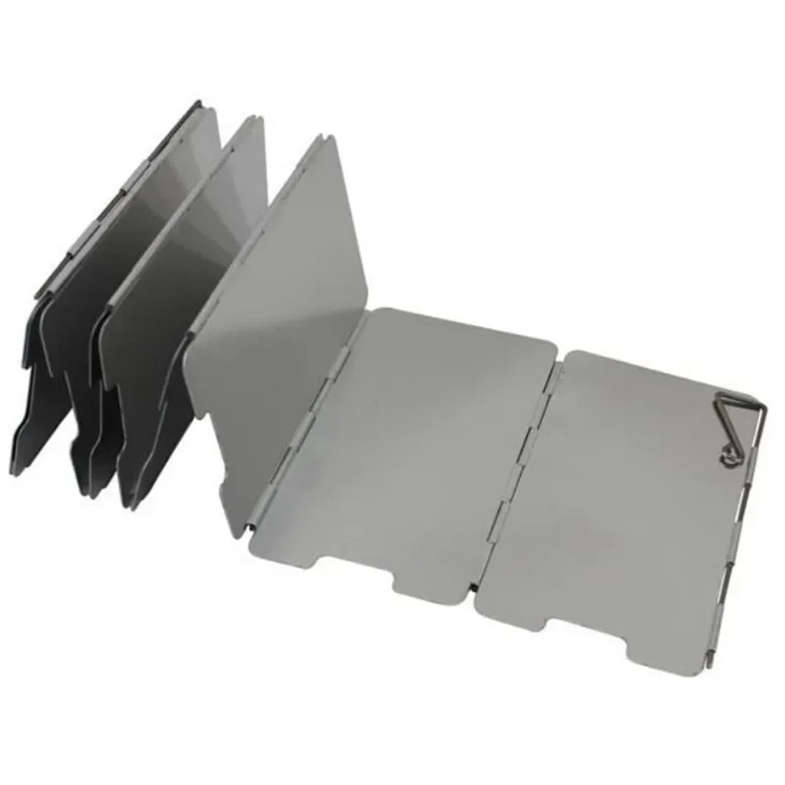 Parabrezza for fornello da campeggio in lega di alluminio | Argento 13,5x7,5x1,2 cm: campeggio escursionismo picnic barbecue zaino in spalla