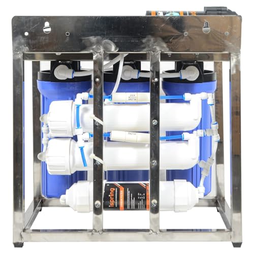 Image of iSpring 25 LPH Commercial RO water purifier 25 Liter Per Hour Blue Stainless steel Body Full Automatic with TDS Adjuster