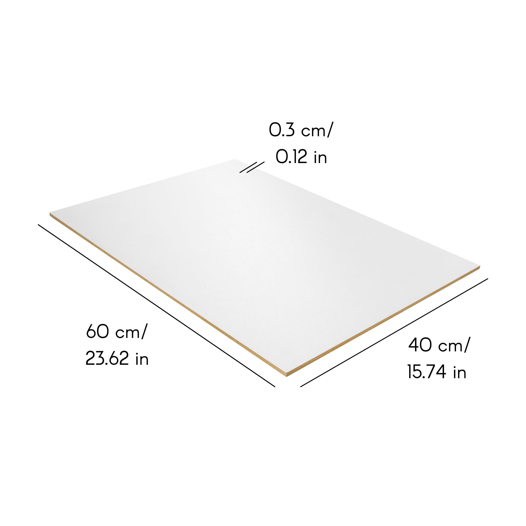 Creative Deco 10 x MDF Tablero 60 x 40 cm Madera Blanco | 600 x 400 x 3 mm (+/-2mm) | Perfecto para Corte por Laser, CNC Router, Modelado, Calado, Bricolaje, Manualidades