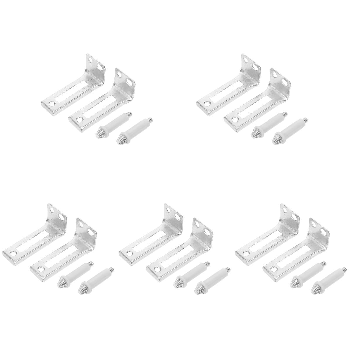 Charnières de placard pliables et quincaillerie pour porte escamotable | Lot de 5 ensembles