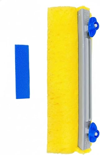 Miniatura 2 de Cabezal de trapeador de repuesto de 582 MB, 9 pulgadas de ancho, conexión atornillada, esponja de celuleno duradera con tira de fregador