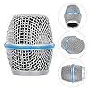 ComfyHarbor 4-Pack Steel Mesh Grille For Shure Beta 58A, Replacement Microphone Head With Foam Windscreen, 51Mm Height Silver Protective Cover(87A) #3