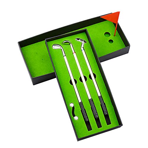 Demason Golf Stifte, Golfschläger Kugelschreiber Mini-Golfbälle Mini Desktop Golfball Stift Geschenk Golfstifte Set 19,6x0,7cm 2 Demason Golf Stifte, Golfschläger Kugelschreiber Mini-Golfbälle Mini Desktop Golfball Stift Geschenk Golfstifte Set 19,6x0,7cm