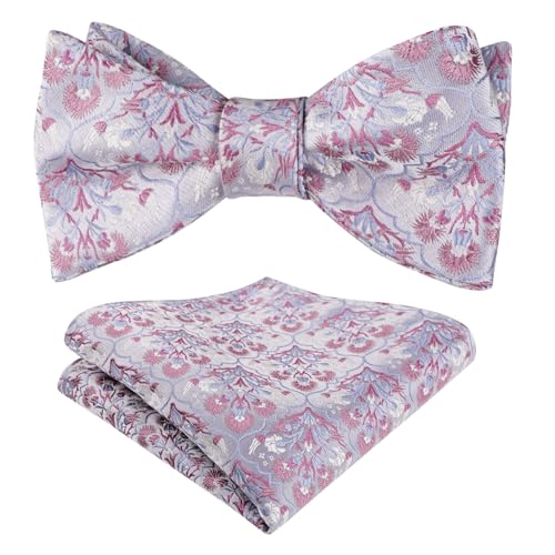 Image of Alizeal Mens 2pcs Floral Pattern Bow Tie Set