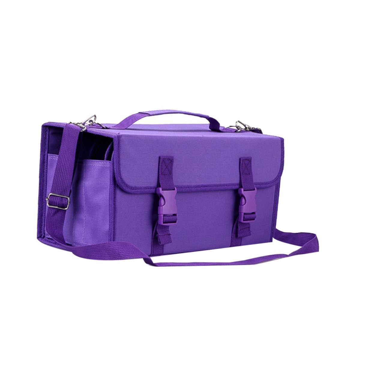 Borsa Porta Pennarelli Scomparti con Cerniera e Tracolla Custodia Resistente per Penne e Accessori Adatta Tavolo o Armadietto
