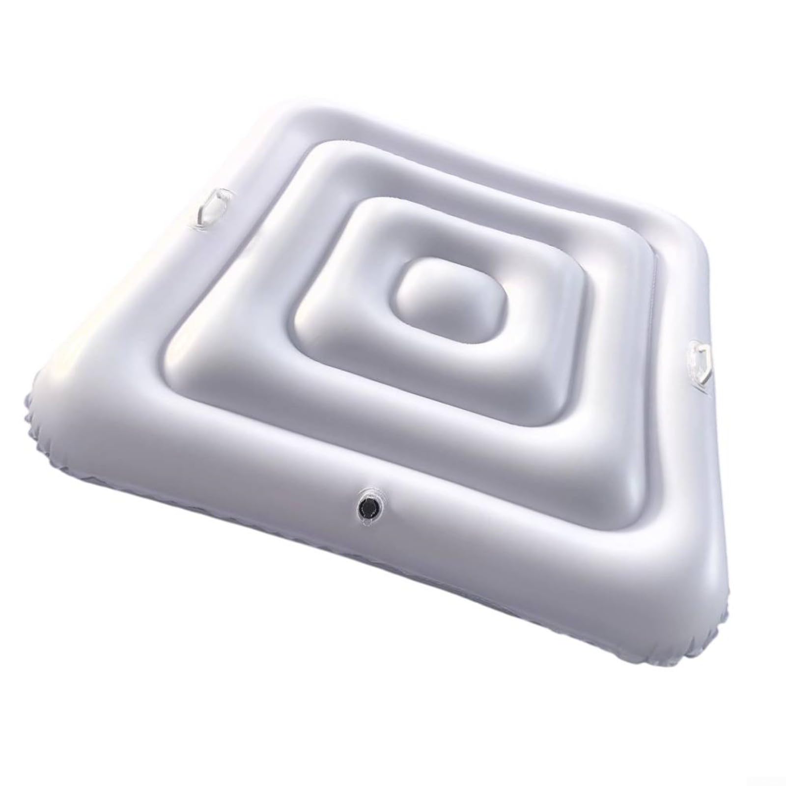 Spa gonflable de 135 cm, design carré, isolation thermique en PVC, économie d'énergie, garde l'eau propre pour la relaxation en plein air (blanc A)