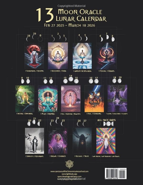 2025 13 Moon Oracle® Lunar Calendar: Harmonize Your Life: Align With Natural Lunar Cycles by Embodying the Divine Feminine Wisdom of The 13 Moon Oracle - Image 2