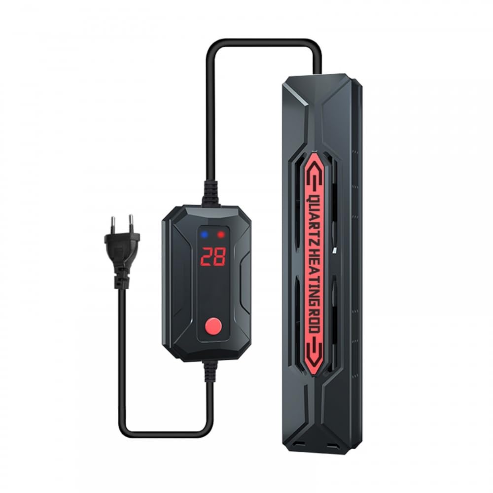 Calentador de acuario, 800W Smart Nano Digital Display Cuarzo Calentador Rod Fish Tank con cubierta de protección de temperatura constante para menos de 400L de agua salada y agua dulce