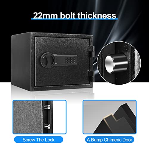 Fireproof Safe Box, 1.2 Cubic Feet Security Safe Box Fireproof Waterproof Electronic Digital Combination Lock Safe With Keypad For Hotel Office Money Cash Jewelry #TOP2