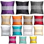 John Aird Diamante Faux Silk Cushion Cover 18" x 18" (Cream)