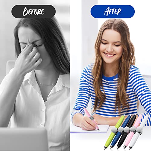 Image of Sakar Pen with LED Light Rotating Ballpoint Pen Anti Stress Anxiety Gift Pen for Business Adults Helping ADHD Stress Reducer Thinking, 4 Inches