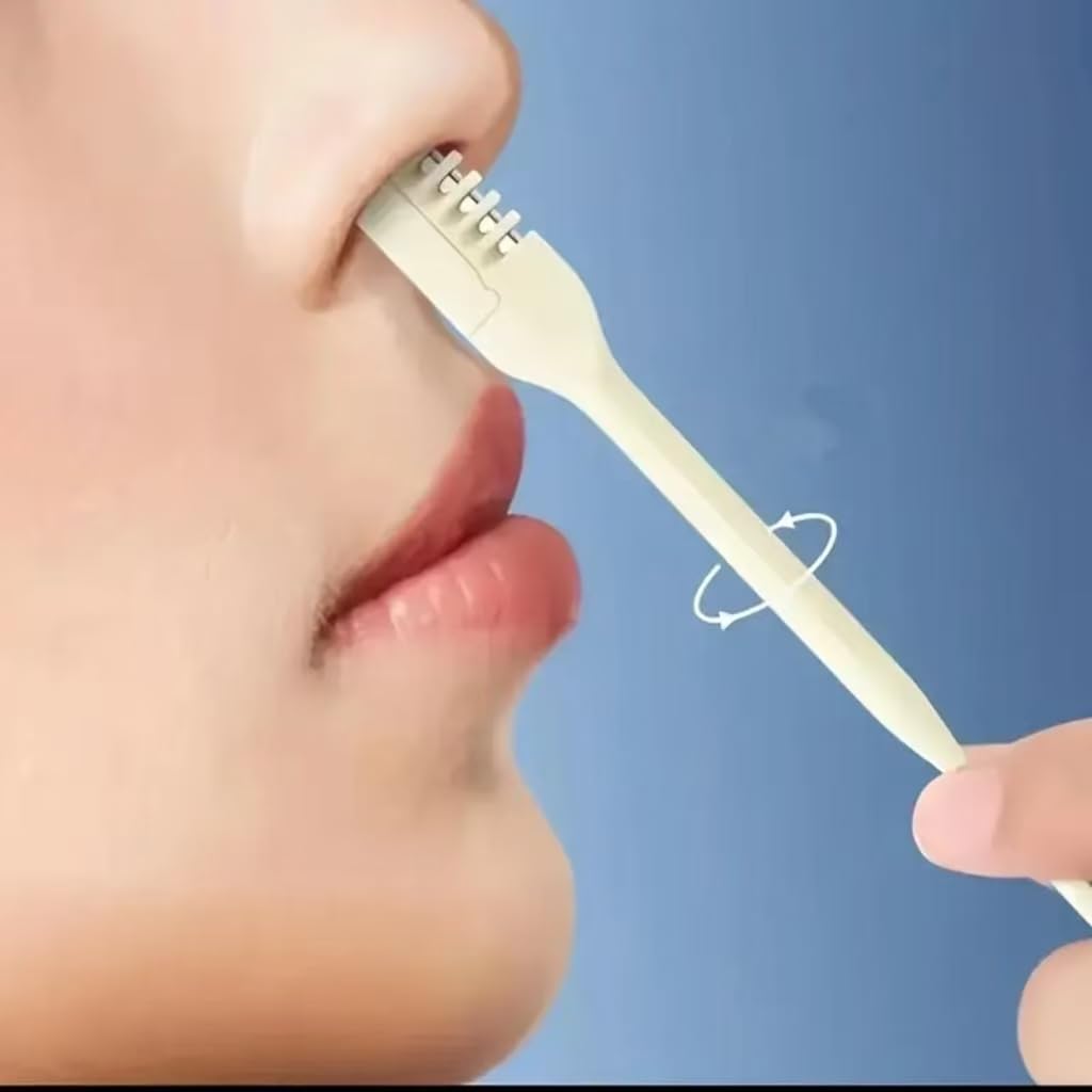 3PCS Gentle and Painless Nose Hair Trimmer Set for Men and Women - Portable Manual 360 Rotating Dual