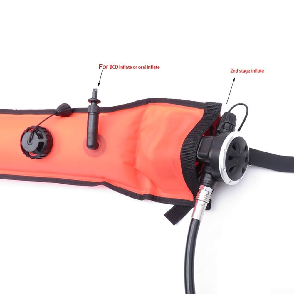 Boya de marcador SMB de 120 cm con carrete y broche, una herramienta vital para la seguridad del buceador