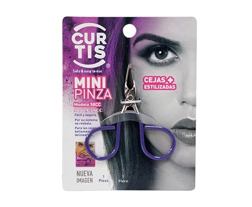 Professional Mini Tweezers With Easy Scissor Handle, The Best Precision Eyebrow Tweezers Men/Women; Portable Beauty Tools For Facial Hair, Ingrown Hair, Blackhead; 58Cc Purple Made In Mexico #TOP6