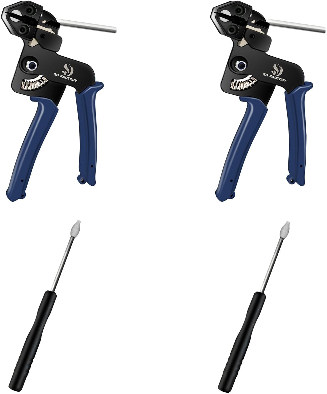 SD FACTORAY Metal Zip ties Stainless Steel Zip Ties Metal Zip Ties Heavy Duty Outdoor For Fastening And Cutting and Industrial Metal Cable Tie Remover (DOUBLE-BLUE)