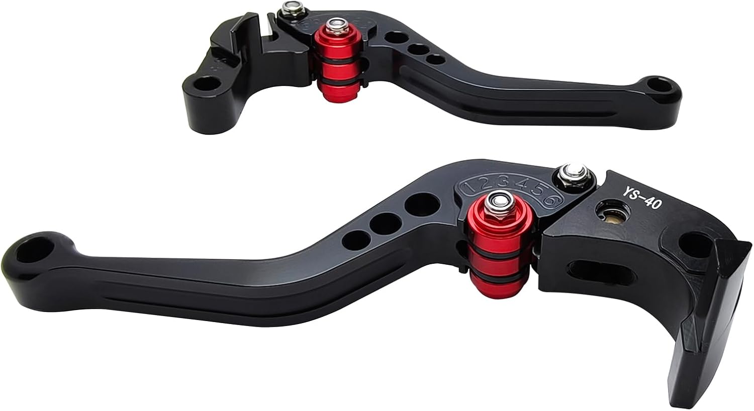 Short Brake Clutch Handle Lever Replacement for Honda CBR600RR F5 2007-2025/ CBR1000RR 2008-2025, CNC Aluminum Motorcycle Accessories Shorty Levers(Black)