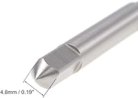 Vista 4 de uxcell Macho métrico para máquina izquierda M6 rosca 1 paso H2 precisión 3 flautas acero de alta velocidad 2 unids