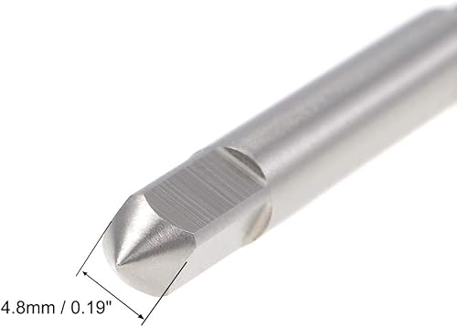 Miniatura 4 de uxcell - Grifo métrico para máquina (paso de rosca izquierda, H2, 4 flautas, acero de alta velocidad)