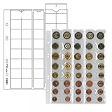 Blattformat: 202 x 252 mm. LINDNER Das Original Multi Collect Münzblätter für 5 Euro-Kursmünzensätze mit je 8 Münzen, Zwischenblätter schwarz, 5er-Packung