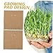 Mikikit Jute Growing Pads for Microgreens 4Pcs Seed Paper Germination Tray Moisture Retention Seeding Supplies for Sprouts