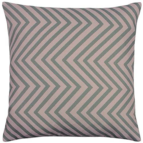 furn. Coussin rempli de Polyester Zig zag, Blush/Grey, 43 x 43cm