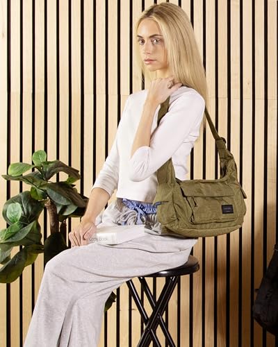 Image of ZIMEGO Signature Cargo Pack Nylon Casual Crossbody Bag Everyday Essential Travel Hobo Bag