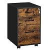 SONGMICS Verrijdbare archiefkast met slot en wielen, voor documenten in DIN A4, Legal en Letter formaat, met hangmap…