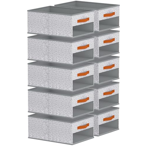 Homsorout Closet Organizers and Storage - 10 Pack Storage Bins