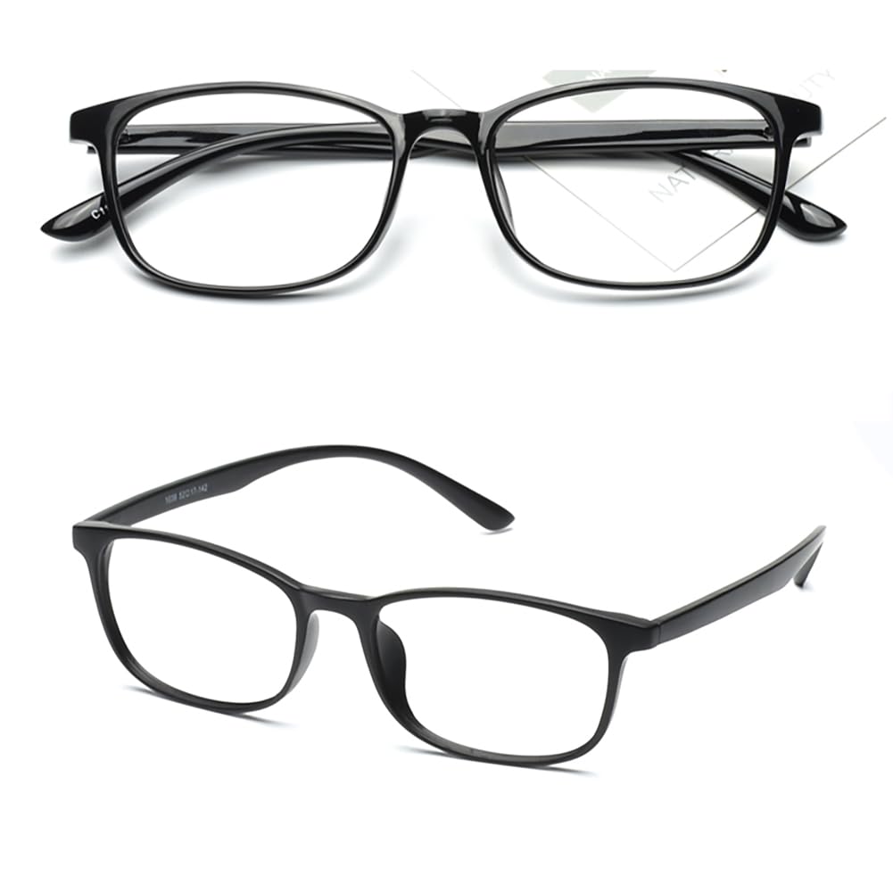 JIETIAN Gafas de Lectura HD Anti-luz Azul/Anti-Fatiga para Mujer, Montura TR de Moda, Lentes asféricas de Resina,Negro,+0.5