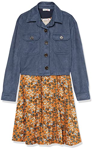 Image of Beautees Girls' Sueded Jacket and Sleeveless Dress Set