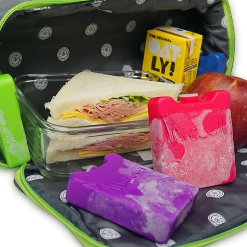 Image of WORLD-BIO Mini Ice Packs for Lunch Boxes, 8 Pcs Reusable Slim Cold Packs for Kids Lunch Bags & Coolers, Long Lasting Leakproof Soft Gel Pads for School, Office, Picnic, BPA-Free