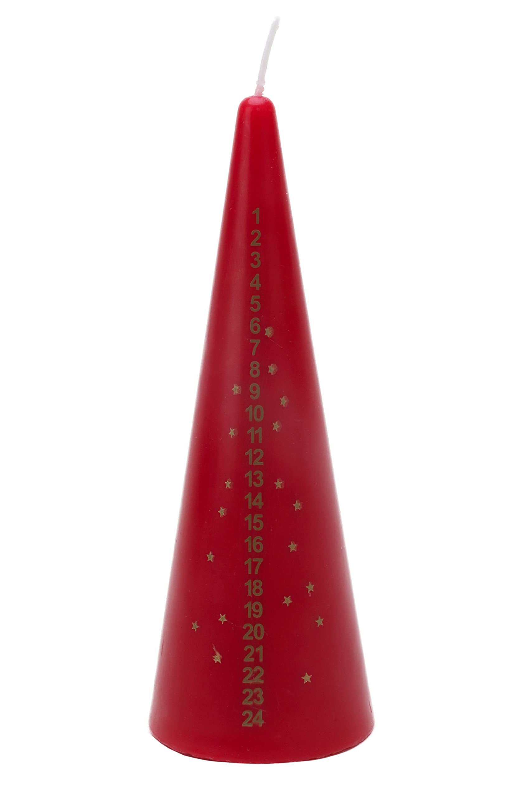 Toyland Multicolour Toyland® 15Cm Traditional Christmas Advent Candle - Countdown To Christmas - 1 Supplied (Red)