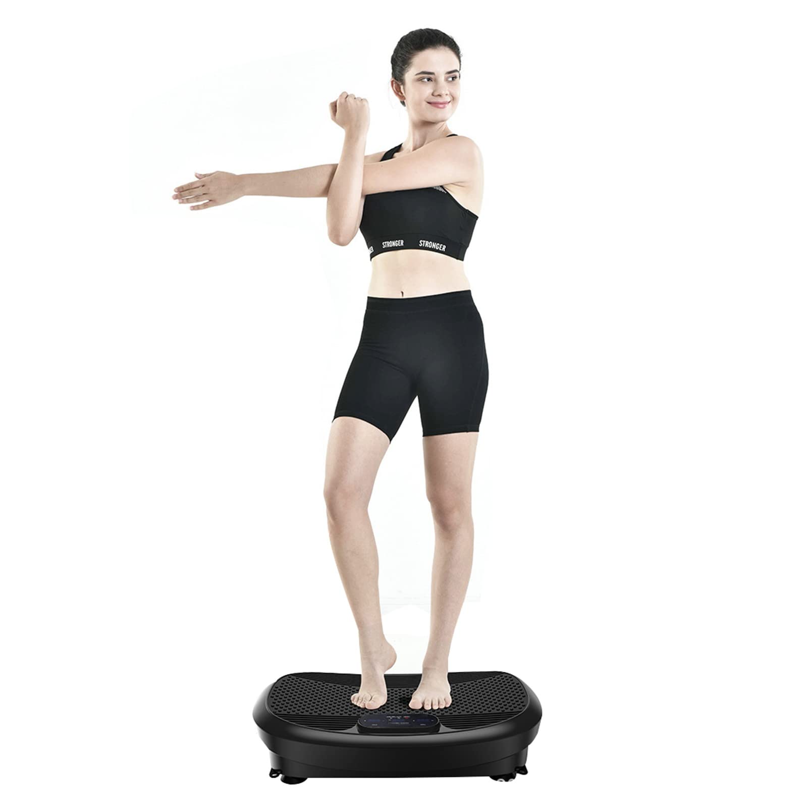 Vibration Plate Exercise Machine Whole Body Workout Vibration Platform w Remote Control Resistance Bands for Home Training Weight