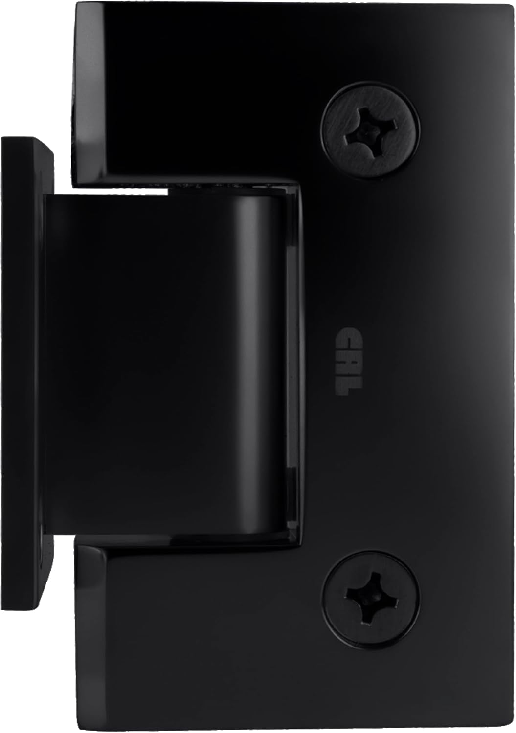 CRL GEN074MBL Matte Black Geneva 074 Series Wall Mount Short Back Plate Hinge
