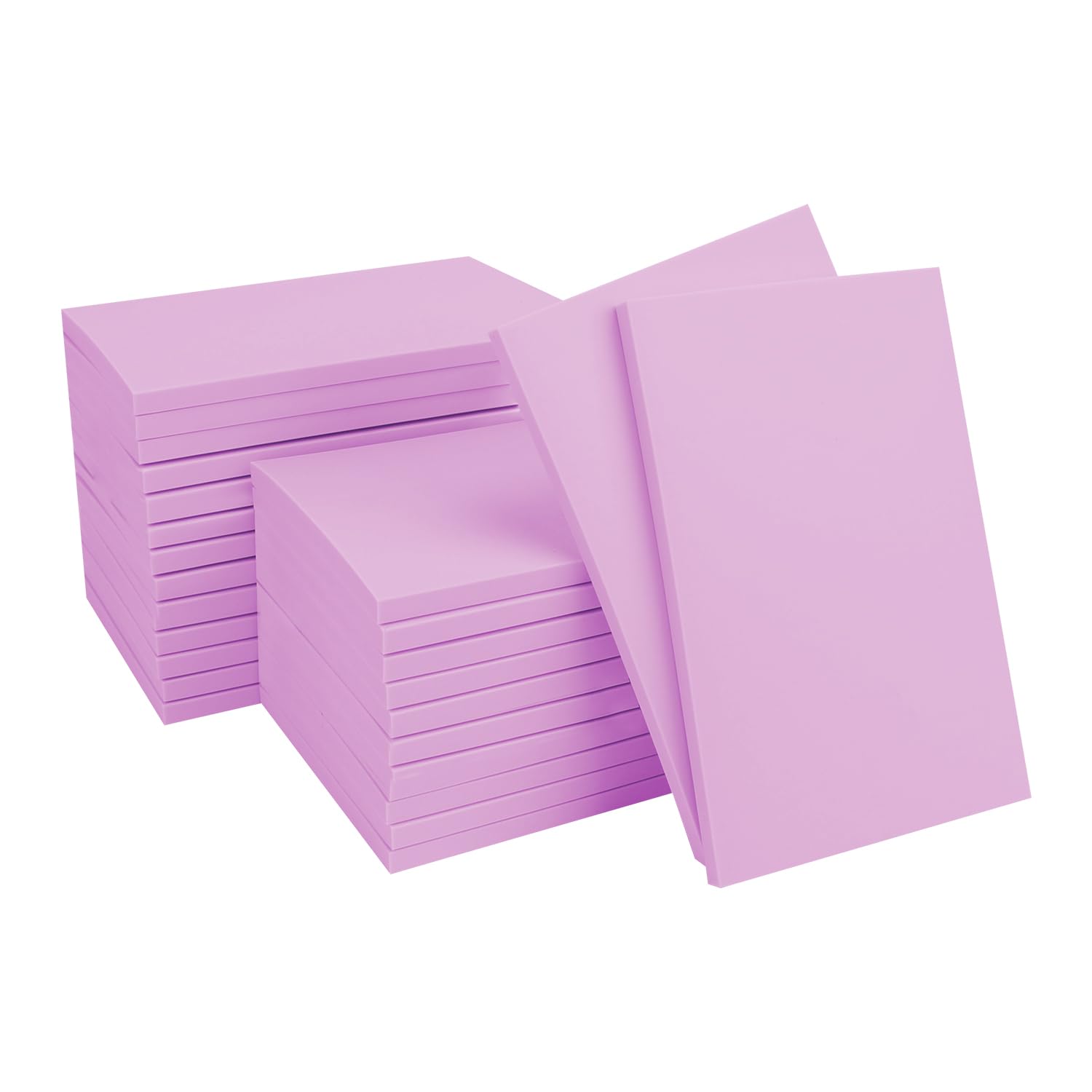 KUKLIPJIM 25 Pcs 4x6" Rubber Linoleum Stamp Carving Blocks for Printmaking, Artists, Crafts and More (Light Purple)