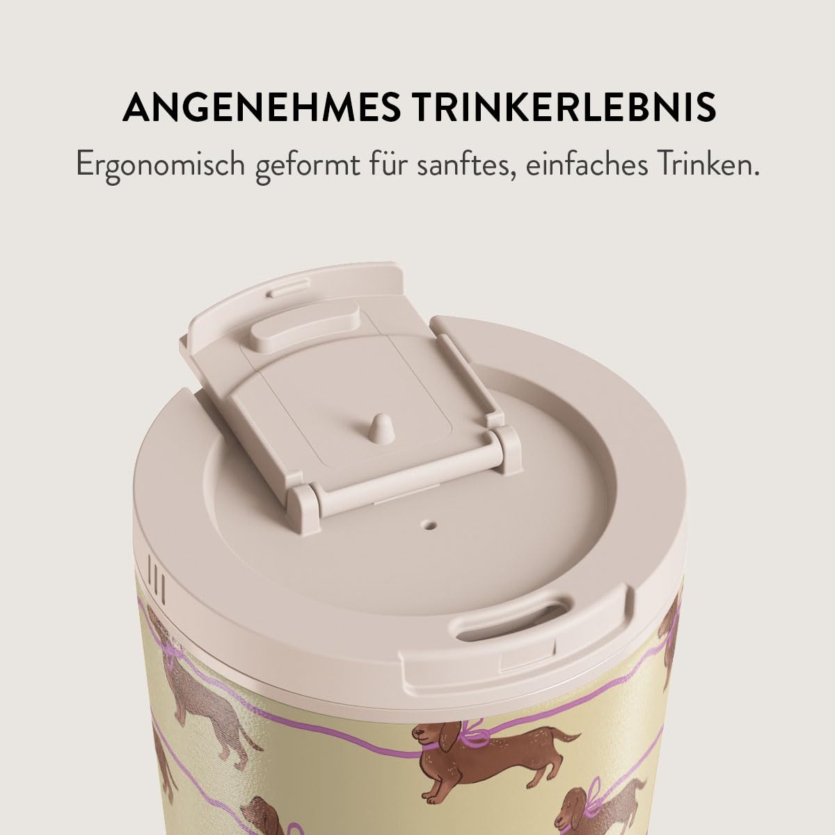 BURGA 500 ml Reisebecher mit Deckel – Isolierter Kaffeebecher aus Edelstahl, hält Getränke 6 Std. heiß und 24 Std. kalt, auslaufsicherer Klappdeckel, passt in Becherhalter