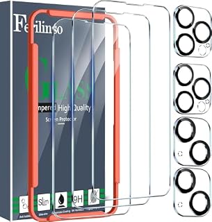 Ferilinso for iPhone 14 Pro Max/14 Plus 3 Pack Screen Protector + 2 Pack Camera Lens Protector