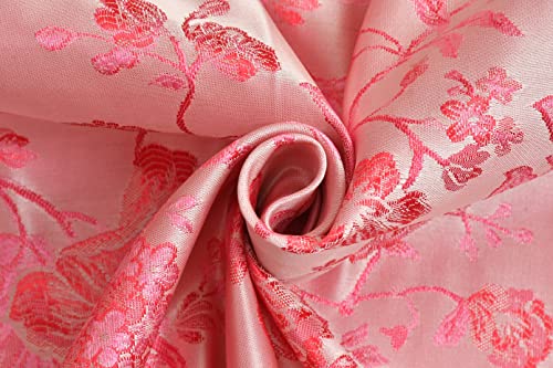 Image of FRESH FROM LOOM Room Darkening Door Curtains 12 Feet Long,Big Window Curtain Premium Polyester Rod Pocket Weaved Parda|Modern Parde for Living Room Bedroom|Home Office Jacquard Screens(Pink,12ft,1pc)