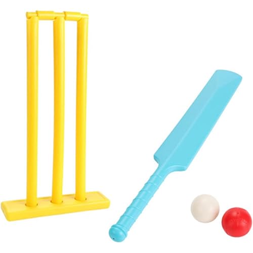 Kids Cricket Play Set with Stumps and 2 Balls, Children's Sports Toy for Indoor & Outdoor Games, Family Activity Set with Safe Equipment