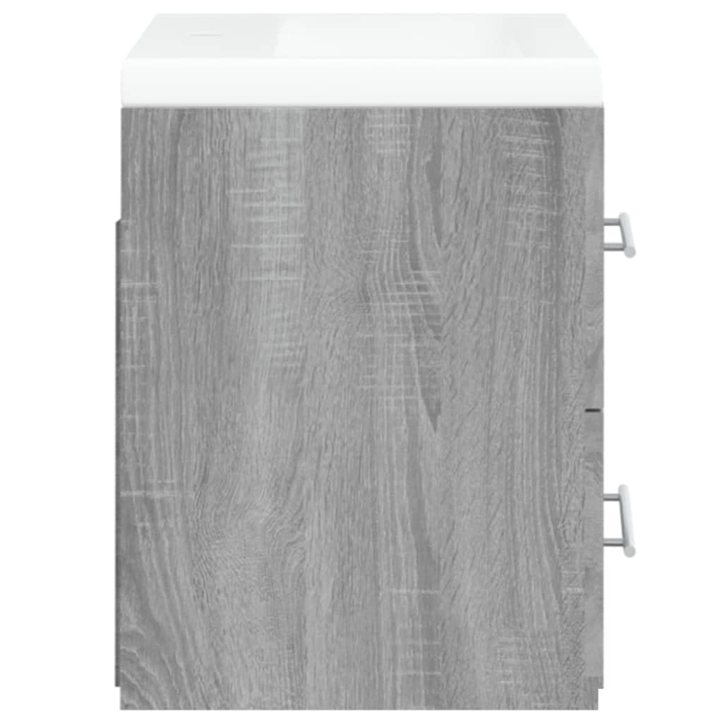 Mueble de baño con Lavabo Madera contrachapada Gris Sonoma,Tocadores,Tocadores de baño,27.08kg-3120180