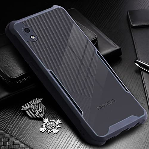 Image of Jkobi Back Cover Case for Samsung Galaxy A3 Core (Crystal Glass Back | Camera Protection | Shockproof Bumpers | Professional Black)
