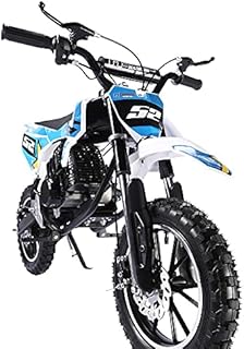 TOXOZERS 52cc 2-Stroke Gas Mini Dirt Bike Aluminum Frame Gas Scooter Off Road Motorcycle Pit Bike with EPA Approved Motorbike (Blue)