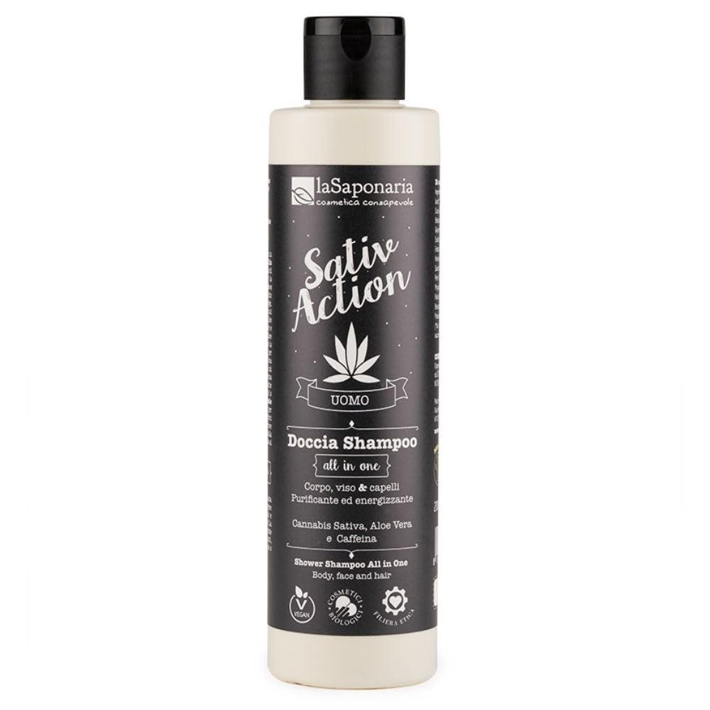 Sativ Action Duschshampoo All-in-One 200 Ml – Praktisches 2-in-1 Produkt Für Haar & Körper