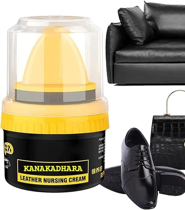 KANAKADHARA Leather Repair Cream Liquid Shoe Polish, Liquid Shoe Shine, Natural Cream Leather Shoe Polish, Protects Leather from Scuffs and Scratches, Shoe Cream with Sponge Applicator (Black) (B0CW9LSQ45) Amazon Price History, Amazon Price Tracker